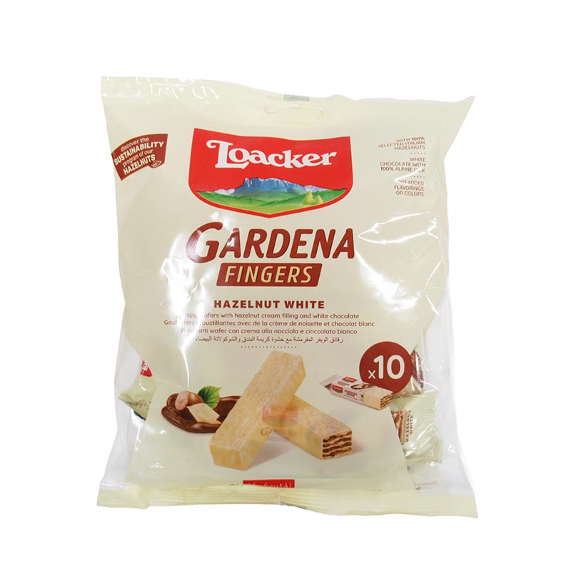 Loacker ガルデーナ フィンガーズ ヘーゼルナッツ ホワイト